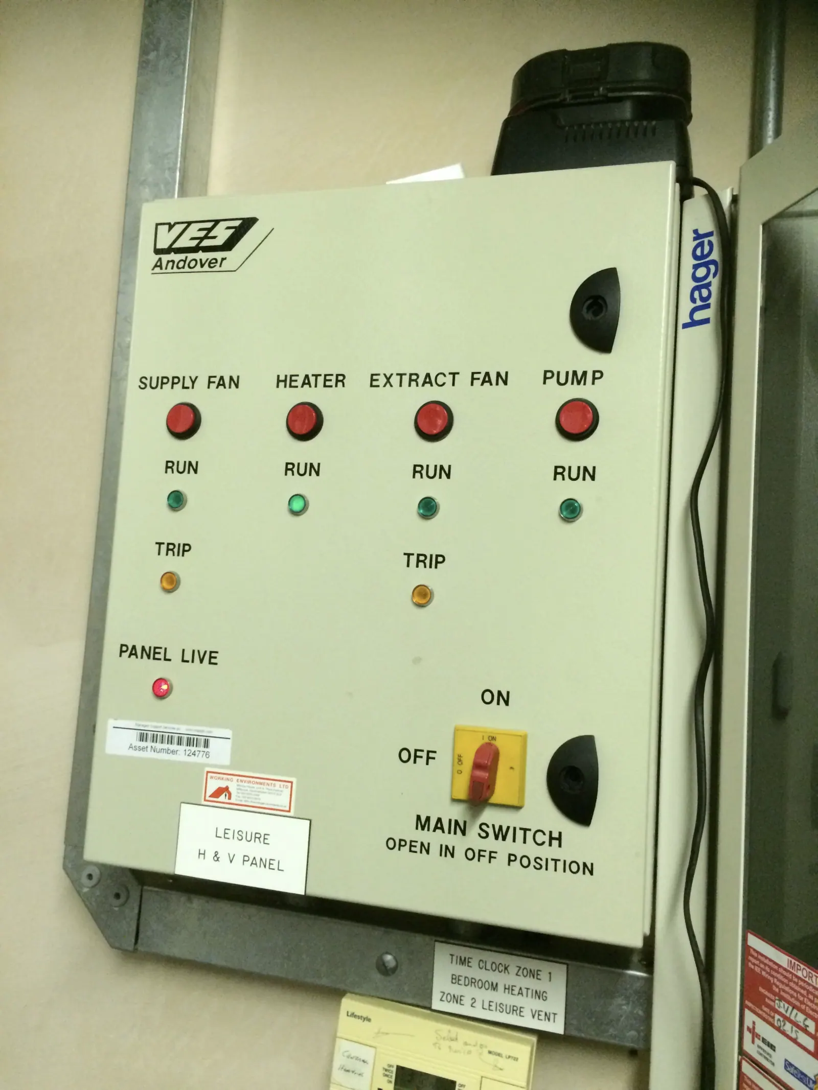VES Andover control panel
